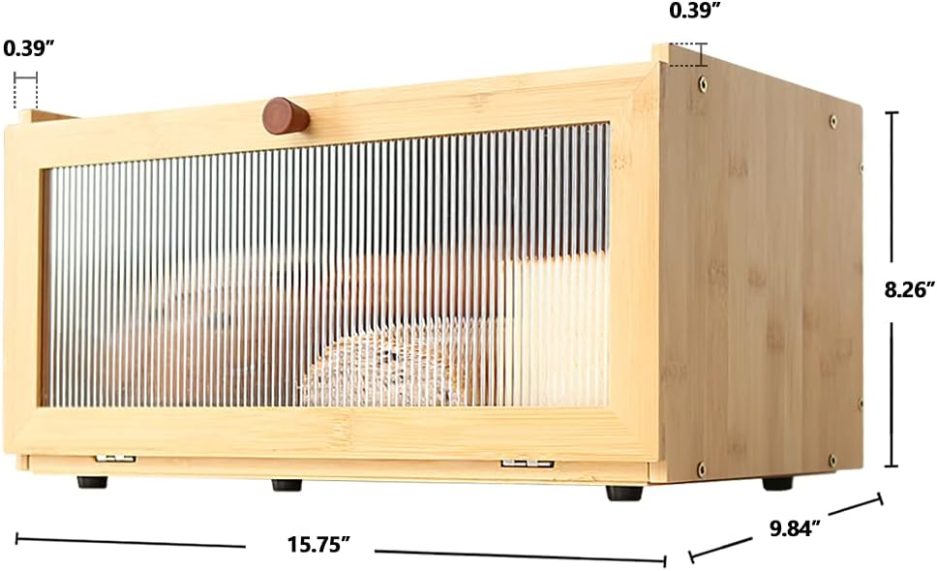 Bamboo Bread Box for Kitchen Counter-Large Capacity Bread Storage Container Farmhouse Bread Box with Window Bread Holder - Image 7