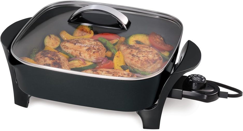 Presto 07117 12" Electric Skillet with glass cover - Image 2